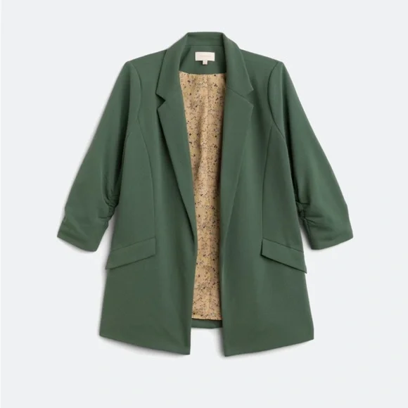 Skies Are Blue Women's Dark Sage Blazer - Picture 5 of 6